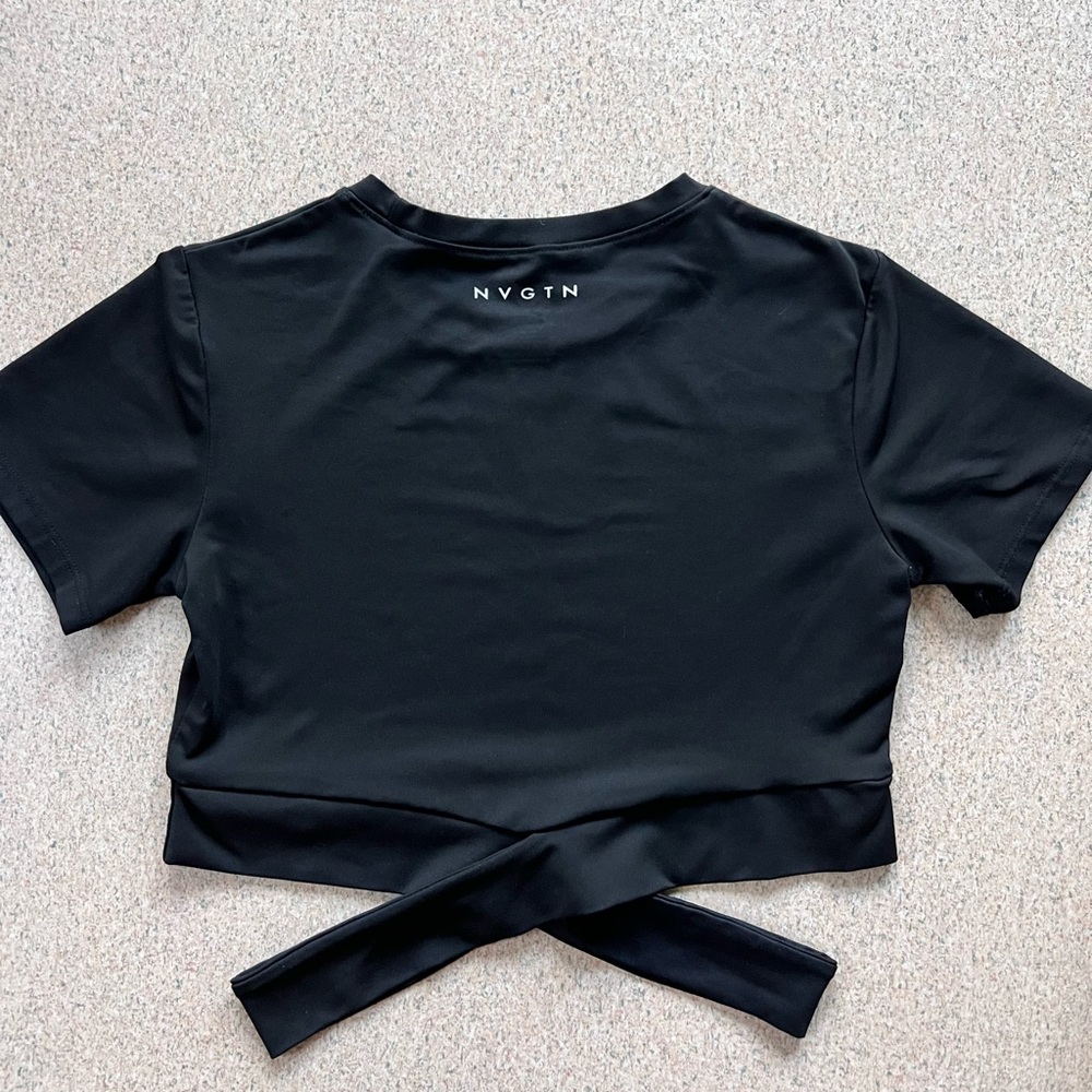 NVGTN Black Crossbody Tee - Black